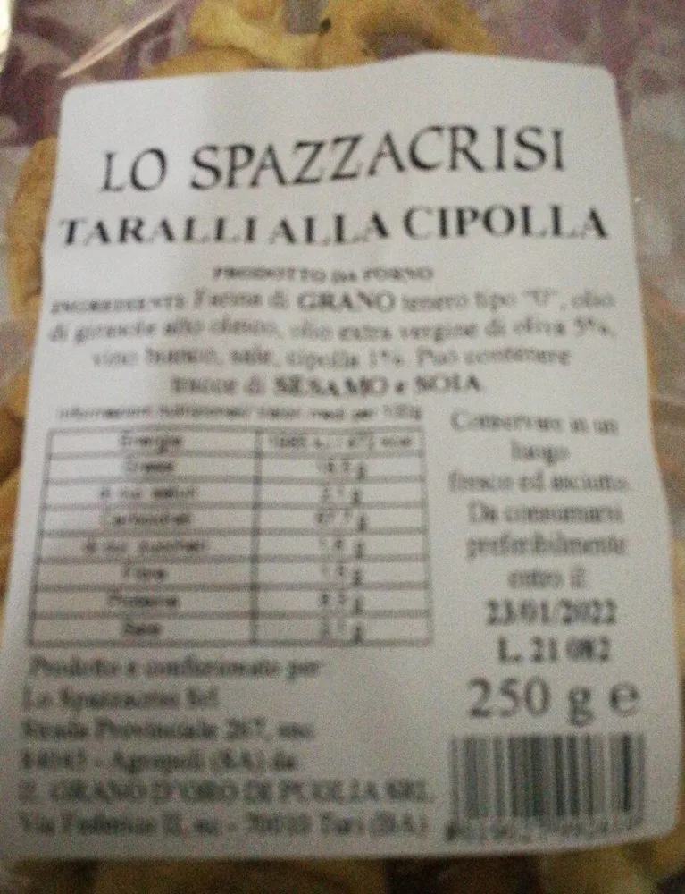 Tarallucci alla cipolla