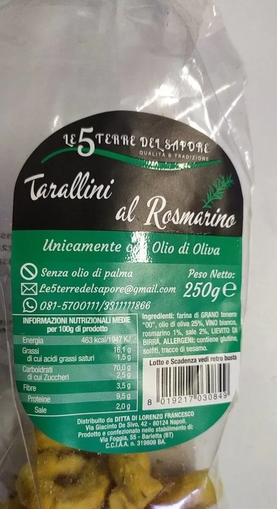 Taralli al rosmarino