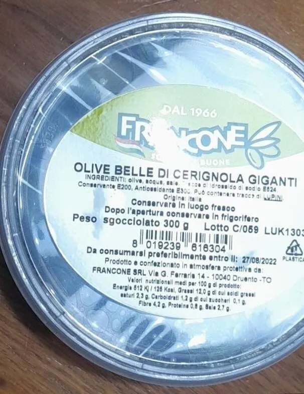 Olive belle di cerignola giganti