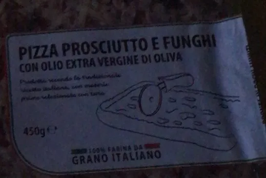 Pizza peosciutto e fumghi