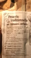 Focaccia traditionelle aux tomates cerises
