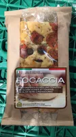 Focaccia Mit Schwarzen Oliven Und Tomaten