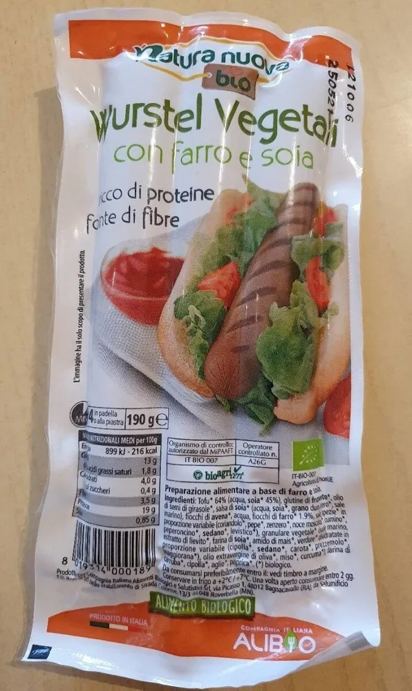 Wurstel vegetali con farro e soia