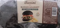 Burger gourmet con carbone vegetale