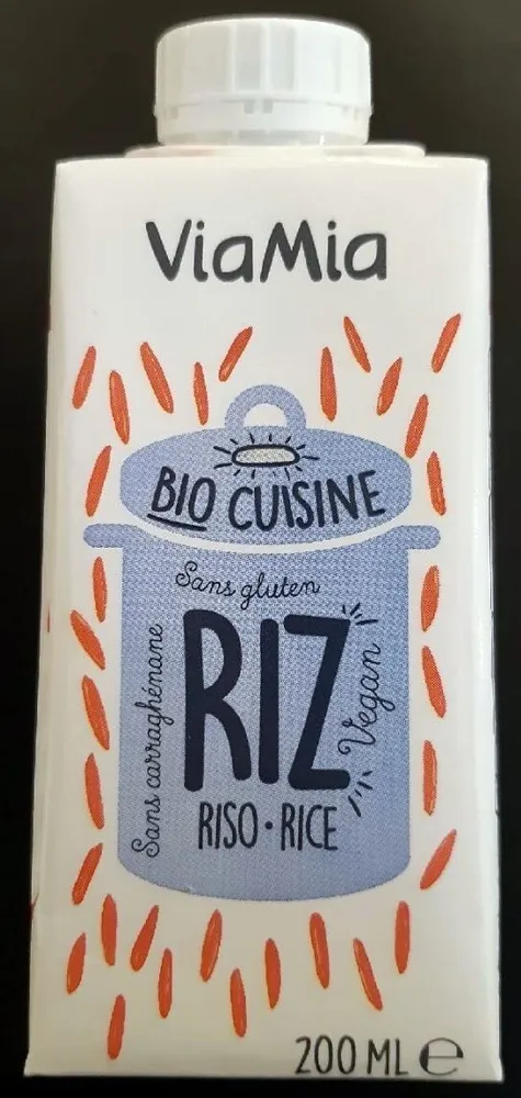 Crema de arroz biológico