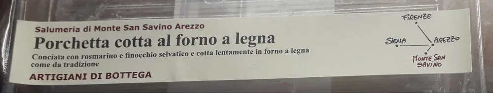 porchetta cotta a forno a legna
