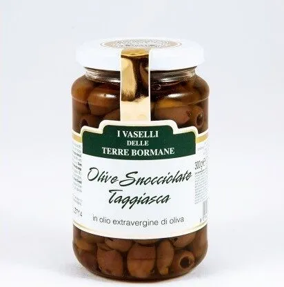 olive snocciolate taggiasche in Olio extra vergine di oliva