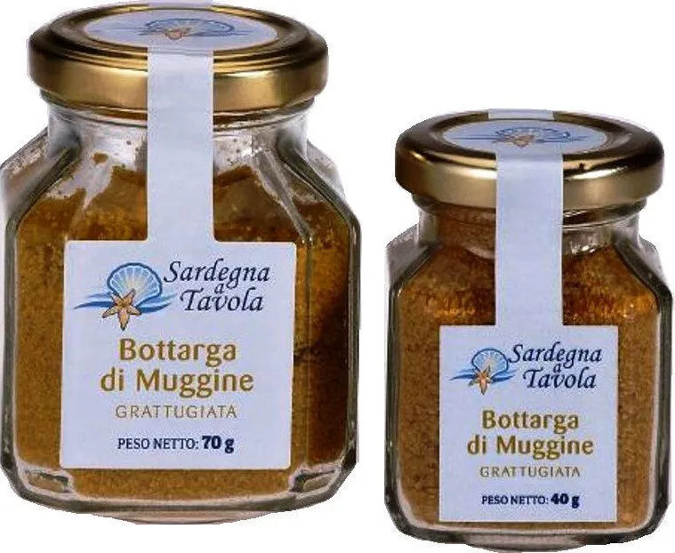 Bottarga di muggine grattugiata in vaso da