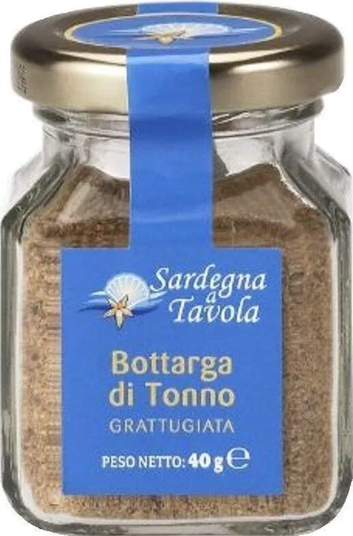 Bottarga di tonno grattugiata in vaso da