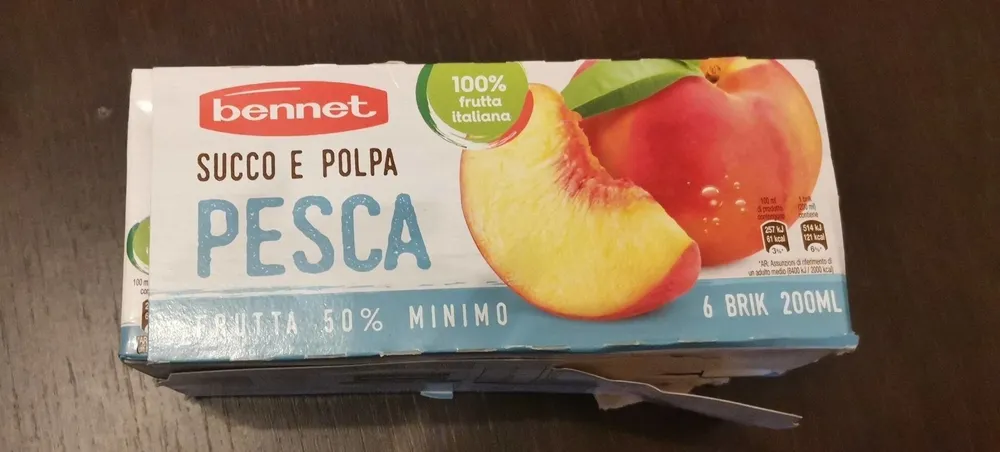 Succo e polpa pesca