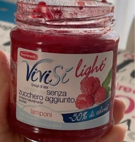 Confettura senza zucchero aggiunto lamponi