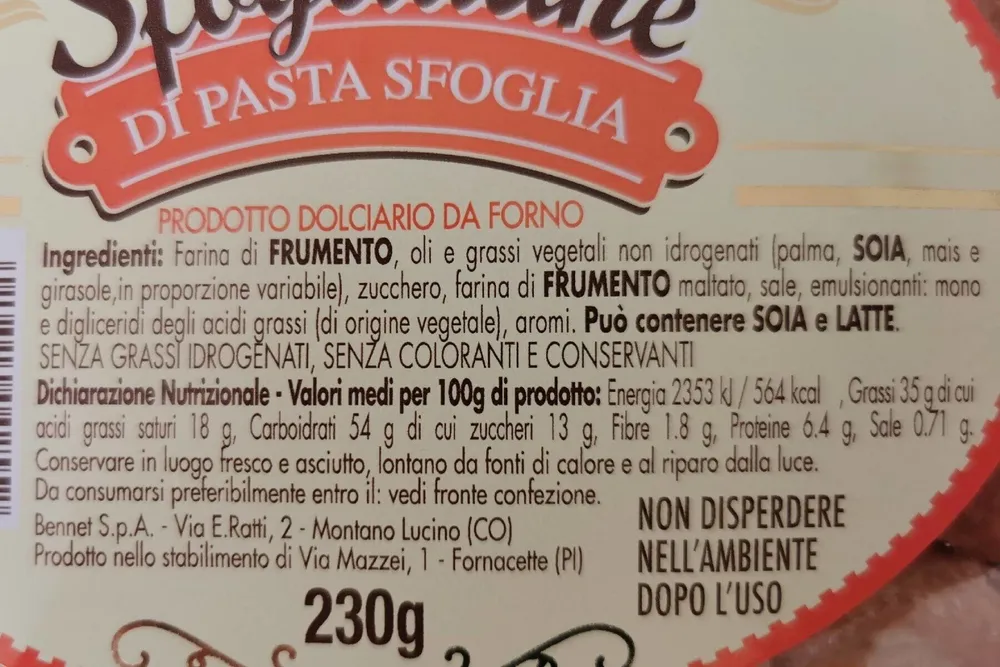 Sfogliatine di pasta sfoglia