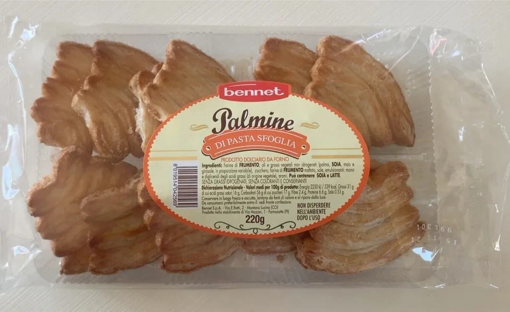 Palmine di pasta sfoglia