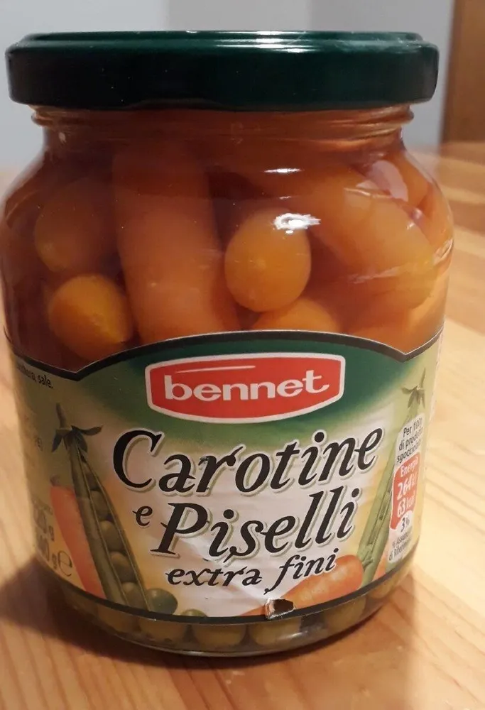 Carotine e piselli extra fini