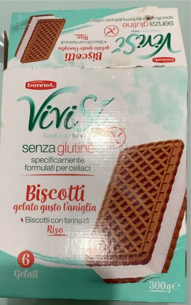 Biscotto gelato gusto vaniglia