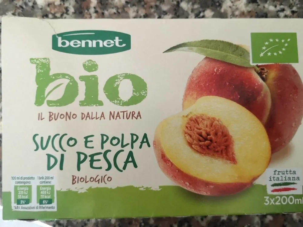 Succo e polpa di pesca