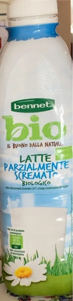 Latte parzialmente scremato biologico