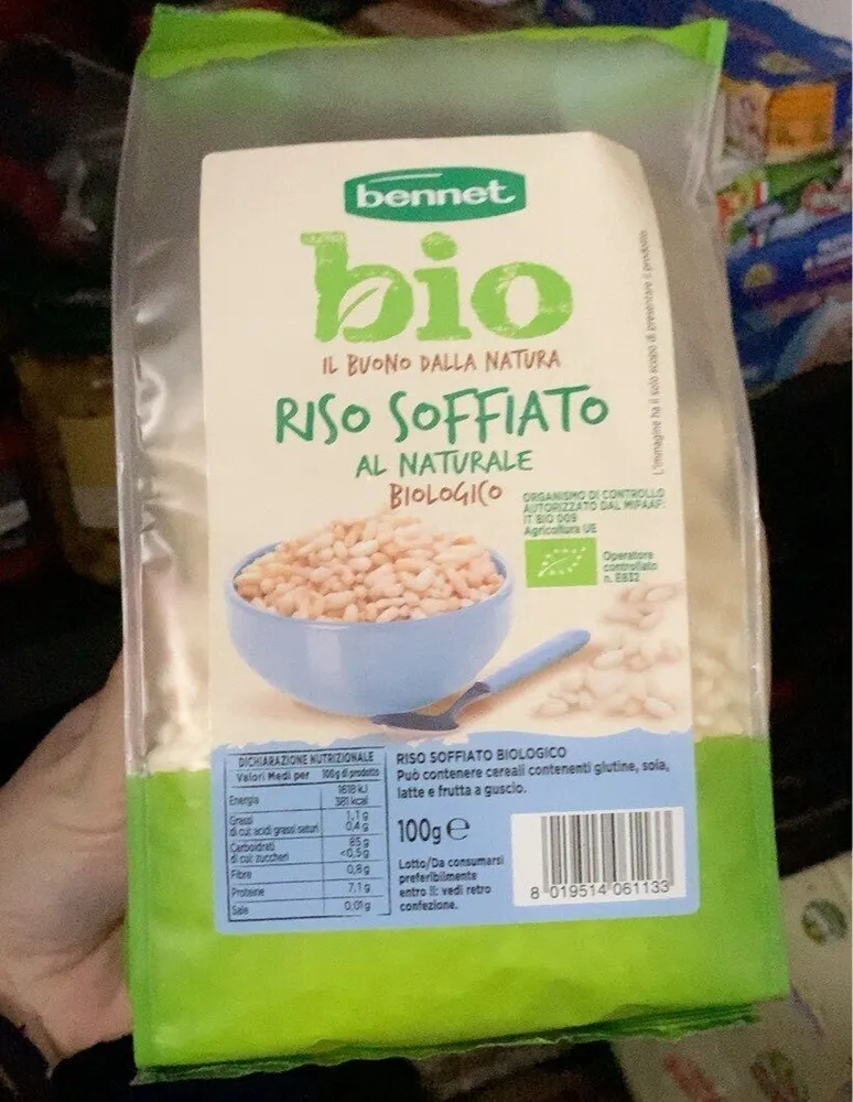 Riso soffiato bio al naturale
