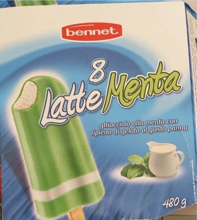 Latte e menta ghiacciolo