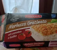 Merluzzo gratinato con pomodoro e basilico