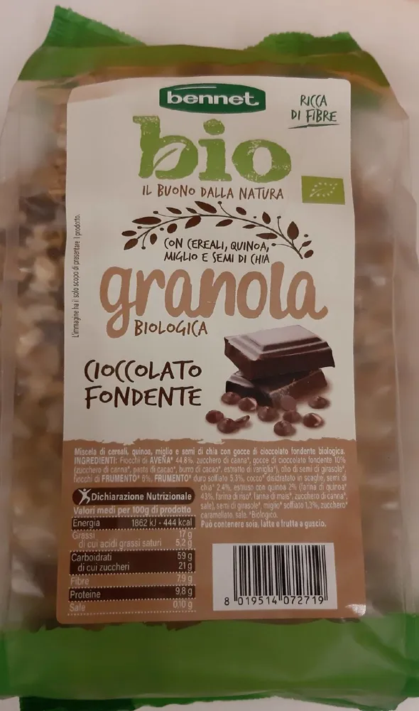 Granola Biologica Cioccolato Fondente
