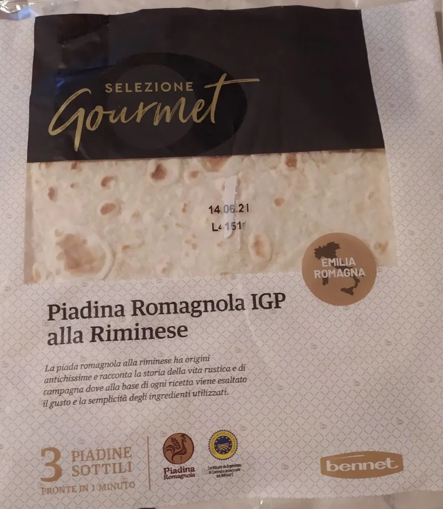 Piadina romagnola IGP alla Riminese