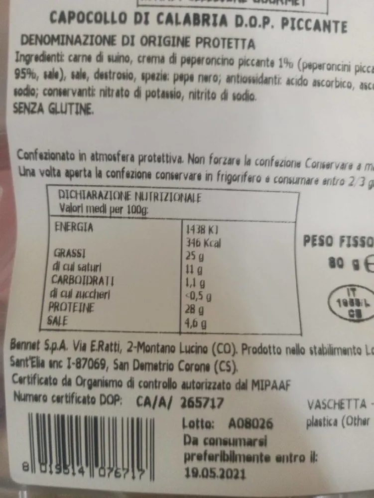 Capocollo Calabria
