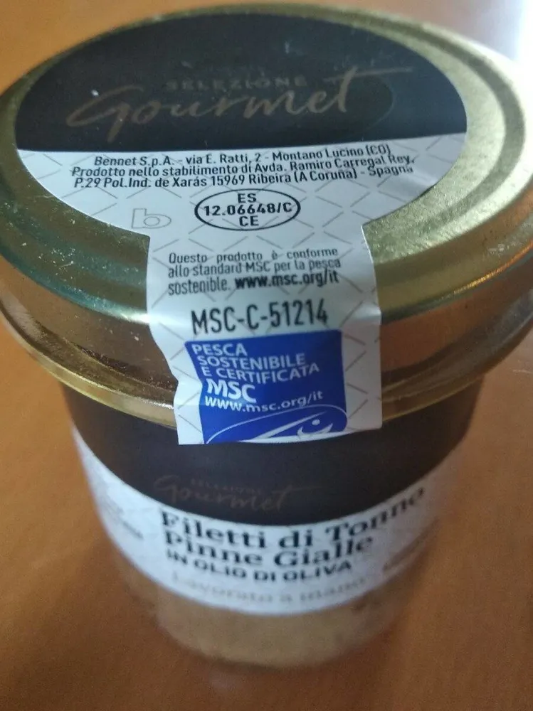 Filetti di tonno pinne gialle in olio d'oliva