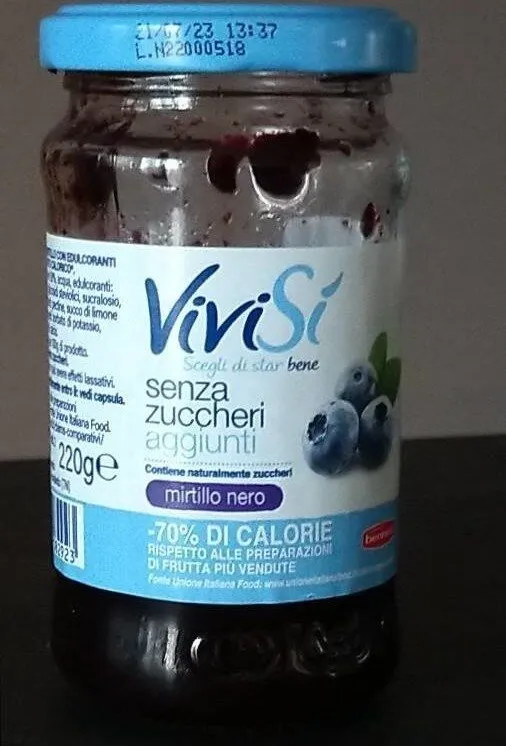 Marmellata di Mirtillo senza zuccheri aggiunti