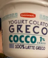 Yogurt greco cocco 1% grassi