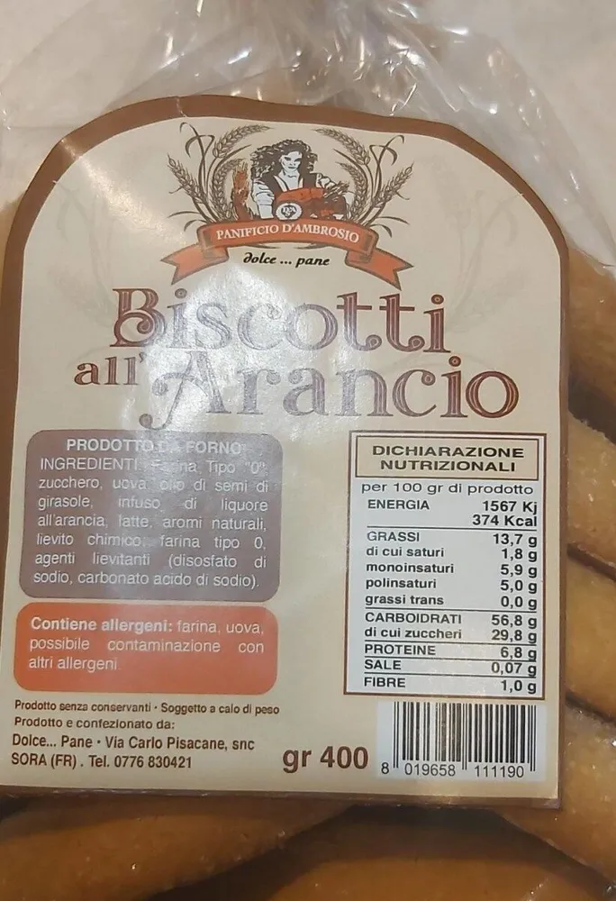 Biscotti all'arancio