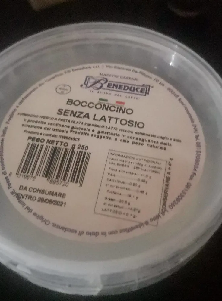 Bocconcini senza lattosio