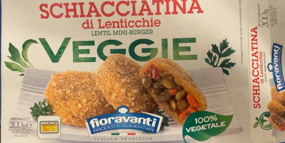 schiacciatina di lenticchie veggie