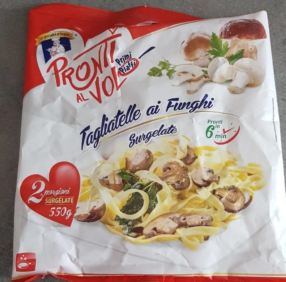 Tagliatelle ai funghi surgelate