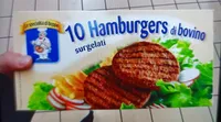 10 Hamburgers di bovino surgelati