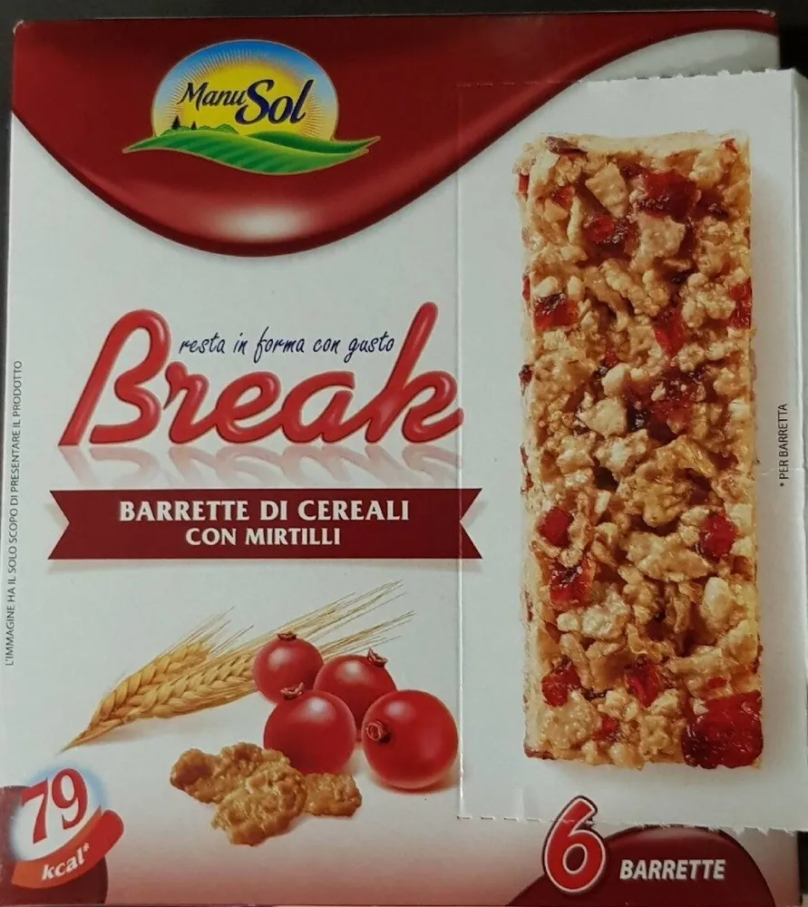 Break barrette di cereali con mirtilli