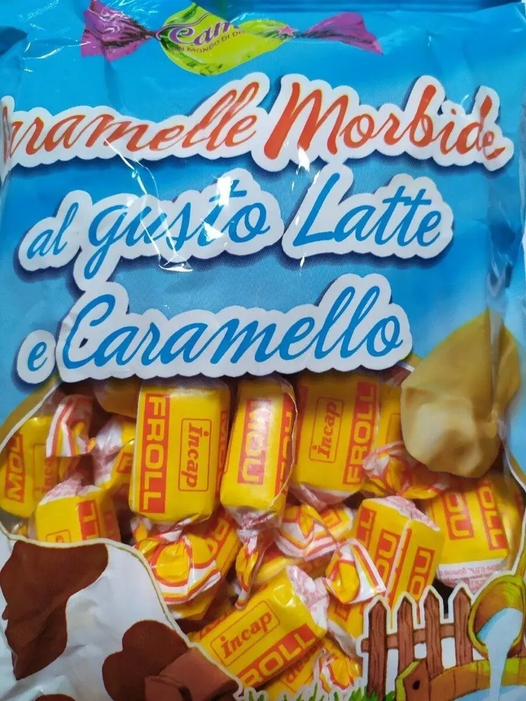 Caramelle morbide al gusto di latte e caramello