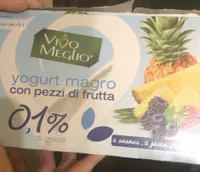 yoghurt magro con frutta a pezzi