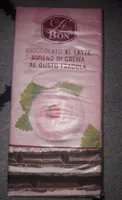 Cioccolato al latte ripieno di crema alla fragola