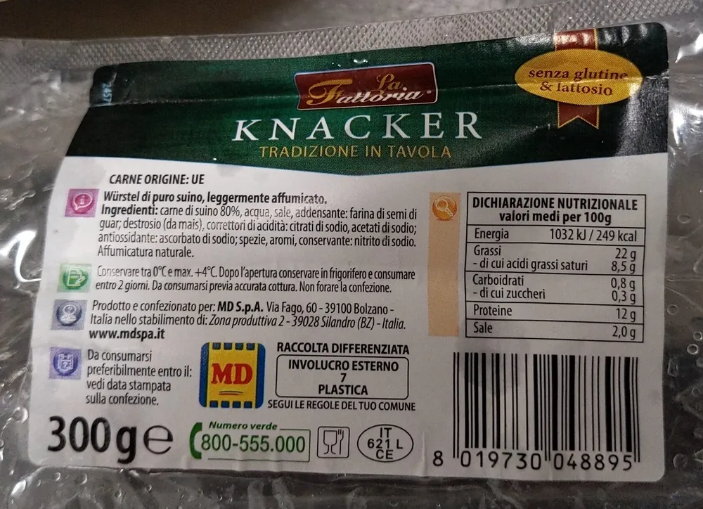 Knacker tradizione in tavola