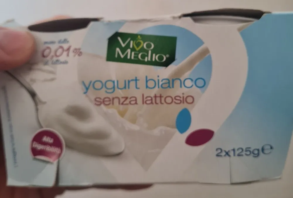 Yogurt bianco senza lattosio