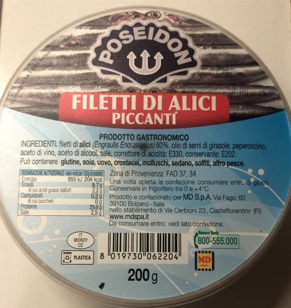 Filetti di alici piccanti