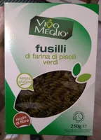 fusilli di farina di piselli verdi