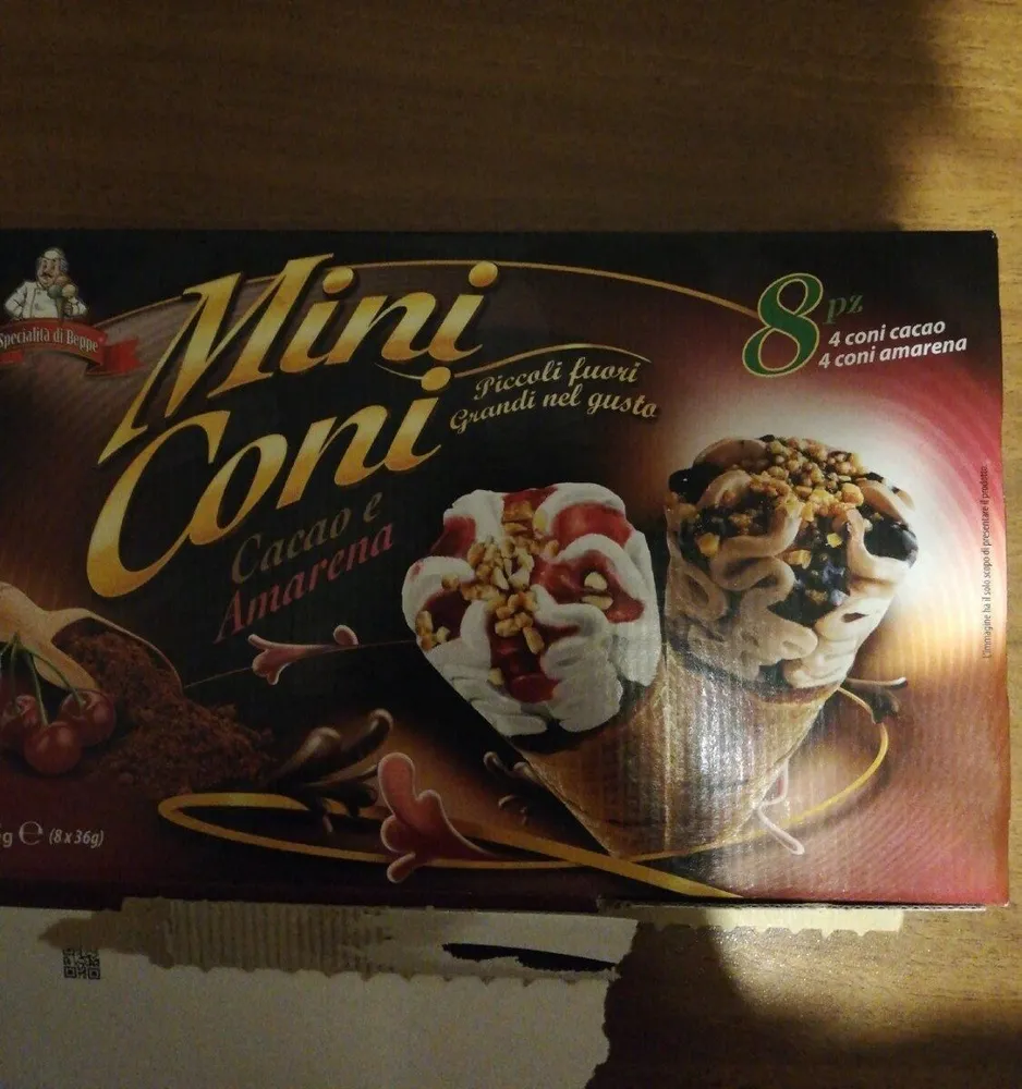 Mini coni cacao e amarena