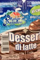 Dessert di latte al cacao