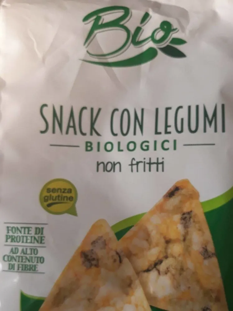 Snack con legumi biologici non fritti