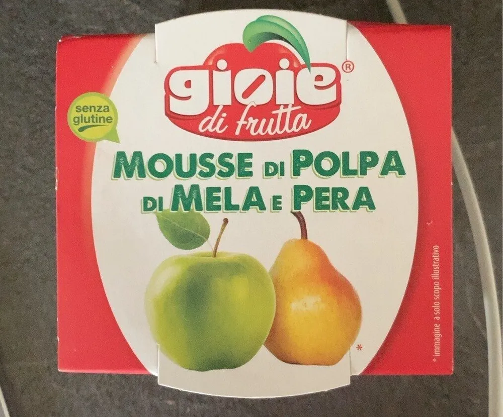 Mousse di polpa di mela e pera