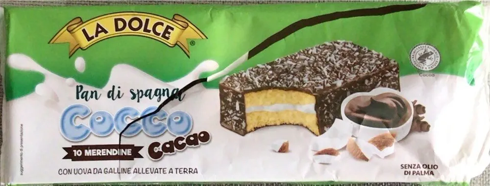 Pan di spagna cocco