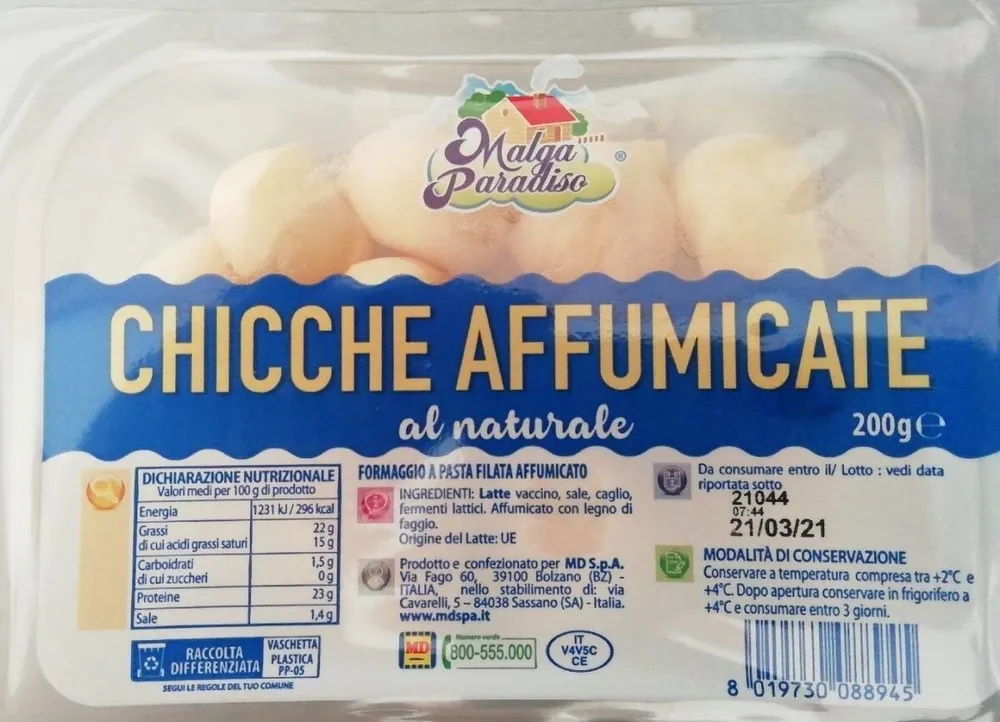 Chicche affumicato al naturale