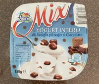 Mix yogurt intero alla vaniglia piu wafer al cioccolato